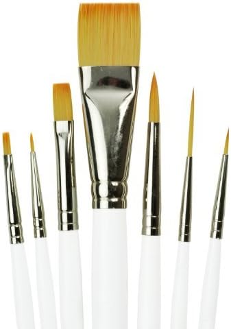 Royal Gold Royal and Langnickel Short Handle Paint Brush Set, Beginner Variety, 7-Piece by Royal Gold