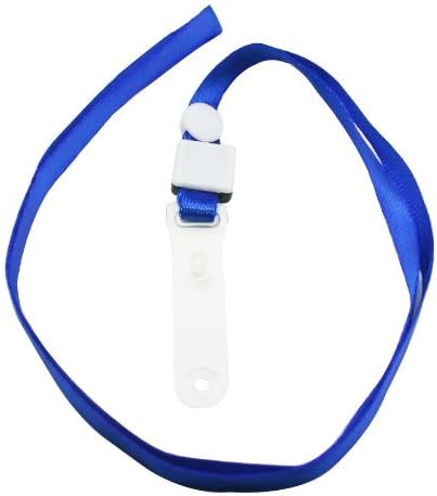 Chuzhao Wu Deep Blue Polyester Lanyard Neck Strap Swivel Plastic Clip Hook For ID Card Holder(Pack Of 20)