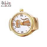 ZXLIFE Ring Uhr Fashion New Ring Uhr Quarz Fashion Ring Uhr Lady Ring Watch,E