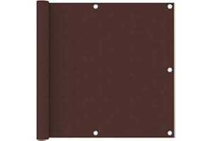 vidaXL Balkon Sichtschutz Bespannung Terrasse Windschutz Sonnenschutz Balkonbespannung Balkonverkleidung Braun 90x300cm Oxford-Gewebe