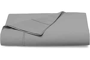 ‎PIZUNA Pizuna 400 Fadenzahl Baumwolle bettlaken 180x280cm Aschgrau, 100% Langstapelige Baumwolle betttuch Weiche mako Satin, bettlaken ohne Gummizug (100% Aschgrau Baumwolle betttuch 180 x 280 cm)