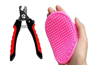 The DDS Store Heavy Durability Professional Animal Nail Cutter Clipper Free Bath Glove for Small Medium and Large Dogs Puppies Cats and Kittens Claw Animal Nail Cutter Clipper Claw Grooming Tool Set