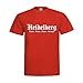 Produktbild MDMA T-Shirt Heidelberg Harder, Better, Faster, Stronger mdma-t00323-72 Textil red / Motiv weiss Gr. M