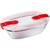 Pyrex CookHeat Food Storage and Transport Container, Borosilicate Glass, 2.5L