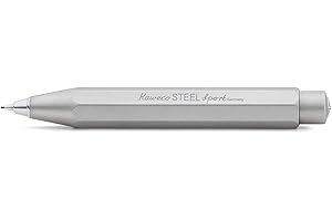 Kaweco Steel Sport ołówek mechaniczny 0,7 mm HB I ołówek z szczotkowanej stali nierdzewnej I szlachetny ołówek mechaniczny w klasycznym stylu I kieszenie 10,5 cm ołówek drukowy z możliwością ponownego