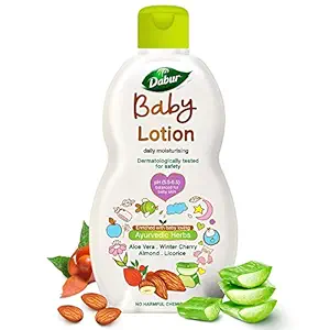 Dabur Baby Lotion for Babys Sensitive Skin with No Harmful Chemica - 200 ml