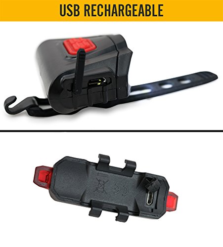 Echelon Line ™ PRO USB Wiederaufladbares Fahrradlicht Set. EUROPÄISCHER VERKÄUFER versendet AUS DEUTSCHLAND! - 8