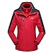 Produktbild Artistic9 Damen Softshell Jacket Kapuze Wasserdichte Outdoorjacke Große Größen (Rot, XL-Bust:120cm/47.2")