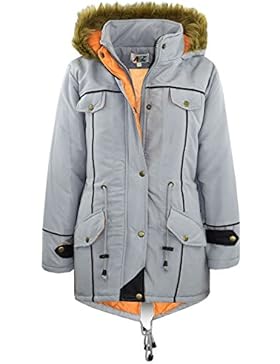 A2Z 4 Kids® Kinder Mantel Jungen Mädchen DESIGNER'S Parka Jacke Lange Kunstpelz Kapuzenoberteil Neu Alter 3 4...
