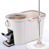 ZJM fregona Fregona Giratoria Mop Turbina Que Gira La fregona giratoria de cuatro unidades Cesta De Deshidratación 3D Presión De La Mano De Secado Automático Cubo de fregar ( Tamaño : 6 mop head )