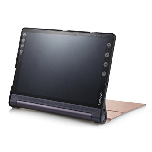 Lenovo Yoga Tab 3 Plus 10.1 Klapphülle,QUENJOY® Ultra Schlank Ochwertiges PU Leder Etui Cover Case Tasche mit Super 360° Anti-Wrestling Schutzhülle für Lenovo Yoga Tab 3 Plus (LTE) 10,1 Zoll Tablet-PC,Rose Gold - 4