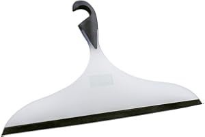 WENKO Ściągaczka Loano XXL czarny/biały - do łazienki i prysznica, 21 x 34 x 0,1 cm