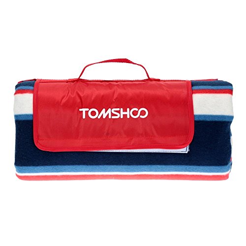 Preisvergleich Produktbild TOMSHOO Stranddecke Reisedecke Picknick Decke mit wasserabweisender Unterseite, 200x150 cm