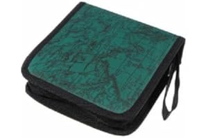 Veewon 40 disc CD Cases Wallet DVD Holder World Global Map Fashion DJ Storage Case Disc Organizer Wallet Bag Album (Green)