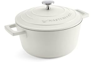 MASTER CLASS MasterClass Petite cocotte avec couvercle 2,5L/20 cm, en fonte d'aluminium légère, adaptée à la plaque à induction et au four, crème