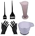 Salon Hair Coloring Dyeing Bleach Kit Dye Brush Comb Bowl Glove Tint Tool Kit 5 Pieces (Pack of 5)