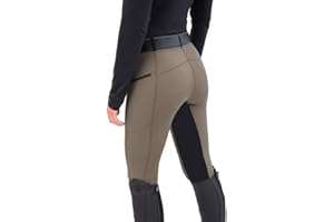 MINETOM Equitación Mujer Suave Elástico Jodhpurs Pantalones para Equitación con Bolsillos Pantalones De Equitación para Mujer
