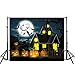 Produktbild VEMOW Halloween Party Dekoration Kulissen Kürbis Vinyl 5x3FT Laterne Hintergrund Fotografie Studio Wandaufkleber 150 * 90cm(Mehrfarbig, 150 * 90cm)