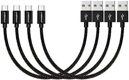 Micro USB Cables Short 4-Pack 20cm Nylon Braided USB Cables Android Cables Short USB Charging Cables for Galaxy S7/S6/, Sony, Motorola and More