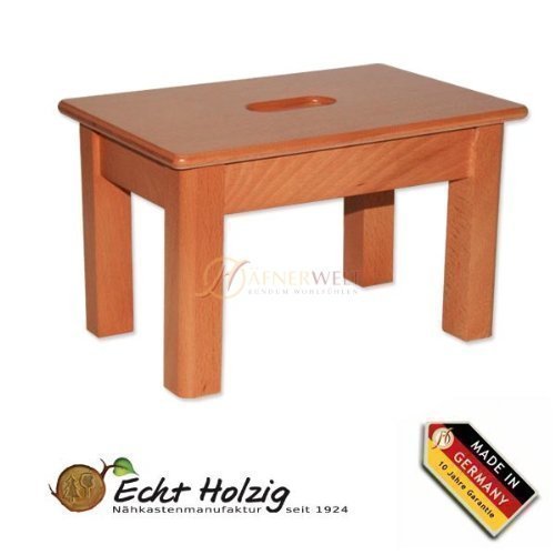 Echt Holzig Children's Foot Rest Wood Type: Beech, Natural Varnish L:30cm x W:20cm x H:18cm