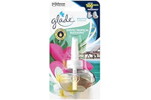 Glade Plug in Air Freshener Refill, Electric Scented Oil Room Air Freshener, Tropical Blossoms, Pack of 6 (6 x 20ml)