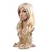 MelodySusie® Blonde Long Curly Wigs - Natural, Fluffy and Sexy Wigs with Free Wig Cap (Light Blonde)