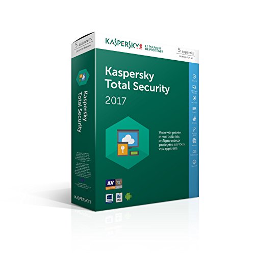 Kaspersky Total Security 2017 (5 postes, 1 an)