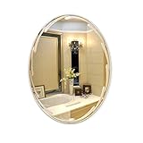 [⚫] Hecho de flotador ecológico transparente 5mm de vidrio de plata gruesa, este espejo altamente durable elimina la distorsión de reflexión que se encuentra comúnmente en los espejos baratos. El respaldo de madera con pintura resiste el ácido y la humedad.