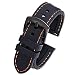Produktbild Pbcode Uhrenarmband 22mm Silikon Schnellverschluss für Samsung S3 Classic & Frontier Ersatzarmband Schwarz (Orange Stitching Black Buckle)