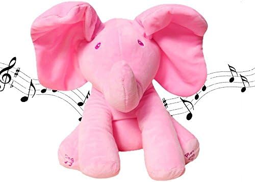 Electronic Music Elephant Soft Dolls Toys Animal Elephant Pillows Plush Toys Pillow Pets Cushion+Blanket A Good Gift For Dolls For Baby Children Pink 2