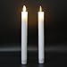 Produktbild lukloy - Set von 2 Vorschneider Flammenlose beweglicher Docht Echtwachs LED Kerzen mit 10-key Timer-Fernbedienung Dimmer Funktion, Dancing Flame 22,9 cm-für Weihnachten Hochzeit Party Dekoration