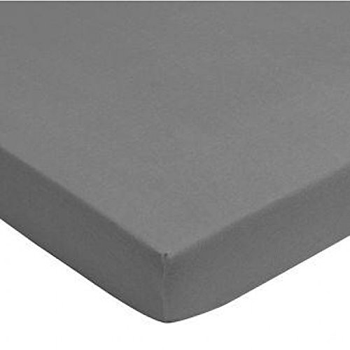 Jollein 518-507-00026 Fitted Sheet Interlock Double Jersey (60 x 120 cm, Grey)