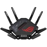 ASUS ROG Rapture GT-BE98 D&ouml;rt Bantlı Wifi 7 Gaming Router | 3.500 sq. ft.'ye kadar kapsama, 10G Port x2, 2.5G Port x4. D&uuml;ş&uuml;k 