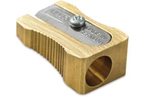 MOBIUS & RUPPERT SOLID BRASS PENCIL SHARPENER - Single Wedge