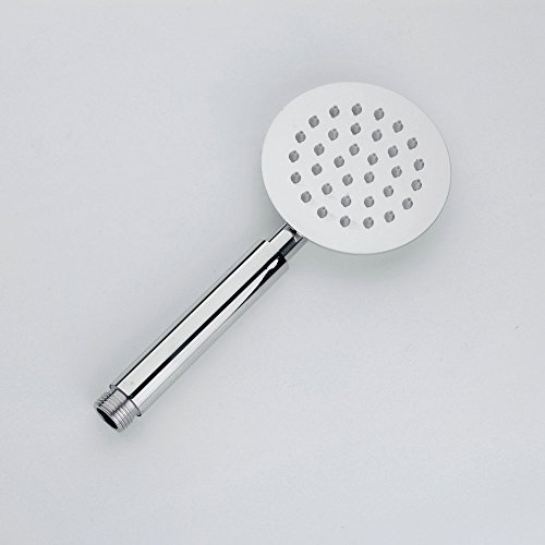 Hiendure® Moderne 4 Zoll Runde Handbrause wasserfall Badezimmer Silber Anti-Kalk-Düsen Duschkopf Edelstahl, Chrom