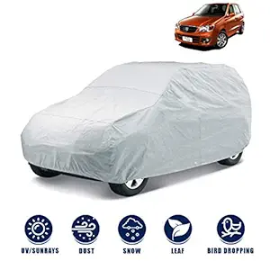 Kingsway Dust Proof Car Body Cover for Maruti Suzuki Alto K10 (Model Year : 2010-2014) (Silver Matty, Triple Stitched)