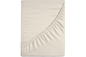 Zer0bed, Lenzuolo Sotto con Angoli Singolo Tinta Unita 100% Cotone ANGOLO MAXI 30CM, 1 Piazza, Avorio, 90x200