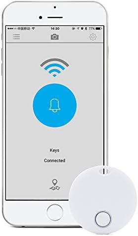Key Finder, Bluetooth 4.0 Cell Phone Locator for iOS &amp; Android, Waterproof Smart Anti-Lost Tag, Phone Wallet Bag Pet Locator, Car Finder &amp; Bicycle Tracking, Anti Lost Alarm with Selfie Shutter, White
