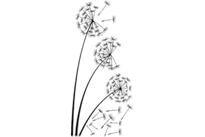 ARTISTIC SPONGE Dandelions Reusable Stencil A3 A4 A5 Modern Style Wall Decor Craft Flora / F20 (Mylar Reusable Stencil, A3 Size - 297 x 420 mm, 11.7 x 16.5 in)