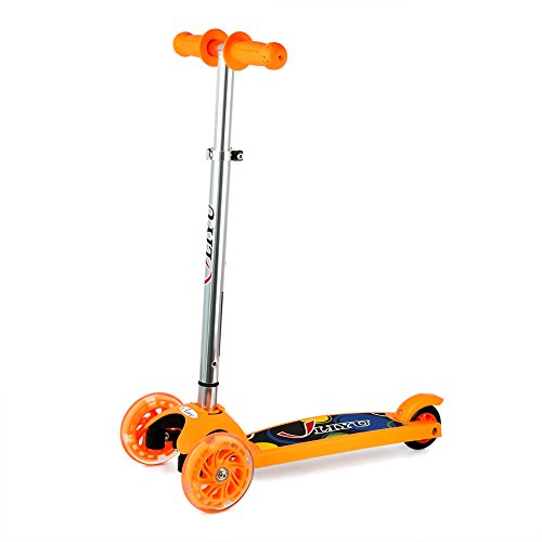 Patinete de 3 ruedas patinete plegable con 3 brillante ruedas scooter regulable de altura monopatín portátil para niños de 2 a 5 años