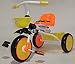 Kyootsi Pedal Trike Tricycle for Baby with Push Bar and Basket - Foldable for Easy Transport - Kid's Child's First Trike or Use the Handle to Help Them Along - RED OR ORANGE (Orange)