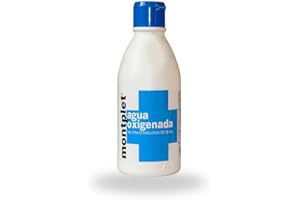 GENÉRICO Agua Oxigenada Reforzada 10 Vol. Montplet - Antiséptico para Limpieza de Heridas y Uso Cutáneo - 1 litro