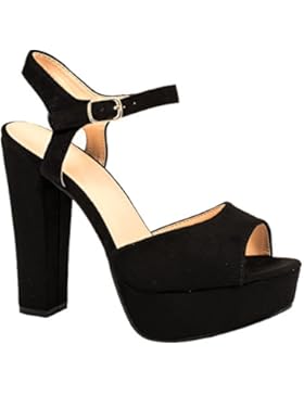 Elara Plateau Pumps | Bequeme Blockabsatz Schuhe | Wildlederoptik | chunkyrayan