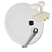Produktbild PremiumX Sat Spiegel Xts 85 HD Anlage Schüssel Antenne Satellitenschüssel aus Stahl in Hellgrau PXMB-6TW Twin Monoblock 0,1dB We für Zwei Teilnehmer Astra & HOTBIRD Full HD HDTV 3D Ultra HD 4K