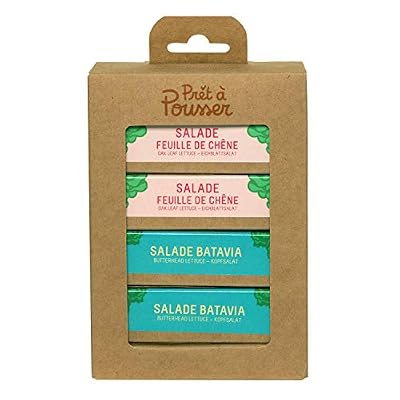 Prêt à Pousser coffret Les Salades - 2X Batavia et 2X Feuille de Chêne - 4 Capsules Pour Votre Potager Lilo ou Modulo ...