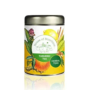 House of Nutrition Turmeric Herbal Green Tea with Turmeric, Orange Peel & Lemon Grass 50 gm