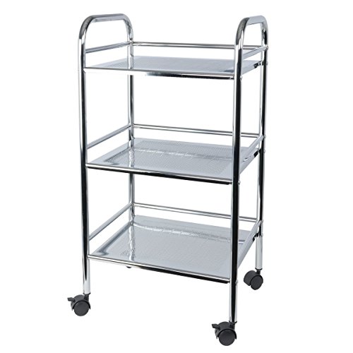 bremermann® Badregal, Badezimmerregal, Standregal mit 3 Ablagen auf Rollen - 2