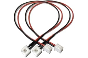 VUNIVERSUM 2 pezzi JST-XH Premium 1S 2 pin 30 cm cavo di bilanciamento cavo di ricarica XH maschio a femmina 24 AWG cavo adattatore per batteria Lipo modello