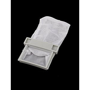 Gray Plastic Frame White Mesh Bag Lint Filter for Washing Machine - Image 2