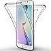 Produktbild EINFFHO Galaxy S6 Silikon Hülle, 360 Full-Body Vorne und Hinten Schutz Tasche Etui dünn Kristall Klar Durchsichtig Slim Silikon Schutzhülle Handyhülle für Samsung Galaxy S6 (Durchsichtig)